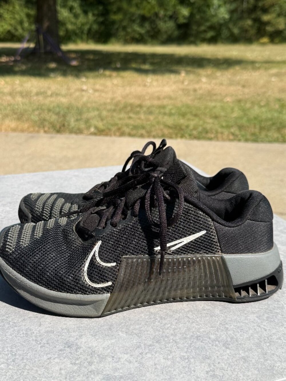 Nike Metcon 9 Womens 8 Black Smoke Grey CrossFit Training Sneakers Athletic 4170